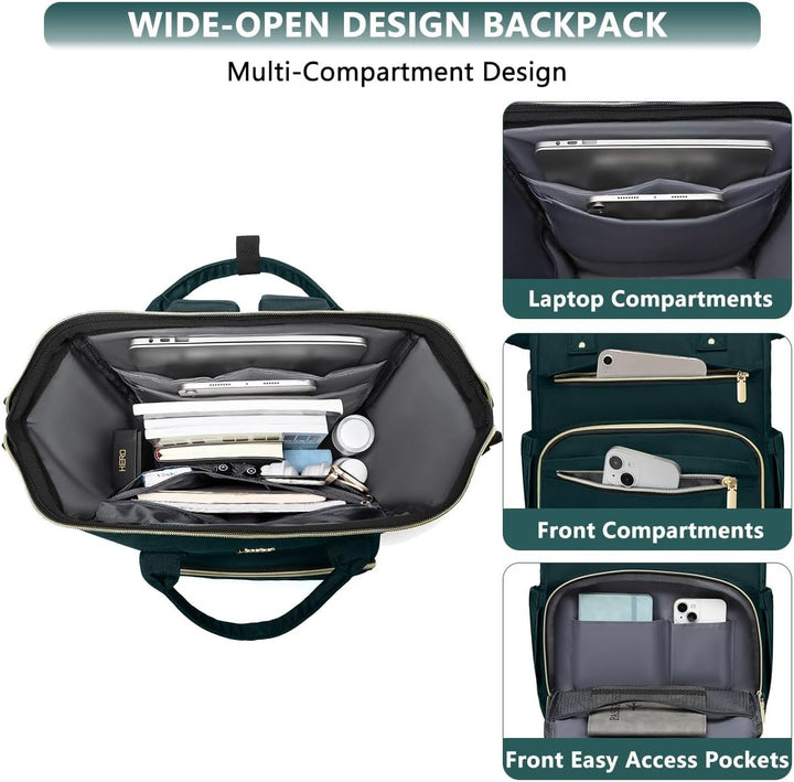 Focdod - Mochila de 15.6 pulgadas para laptop, para mujer, bolsa de...