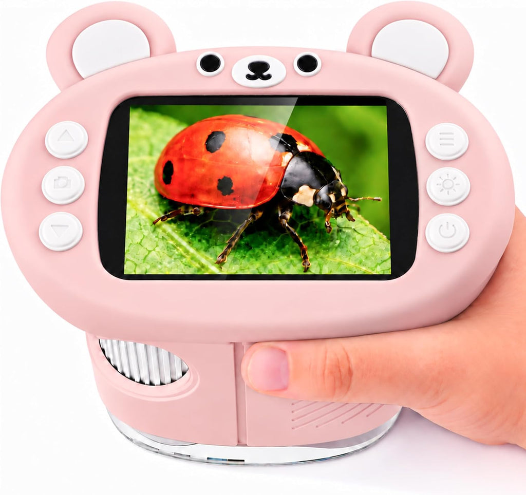 Microscopio digital portátil 1000X 2.4 para niños: juguete STEM y regalos
