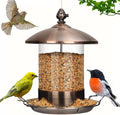 Comederos metálicos para pájaros para colgar al aire libre, bandeja