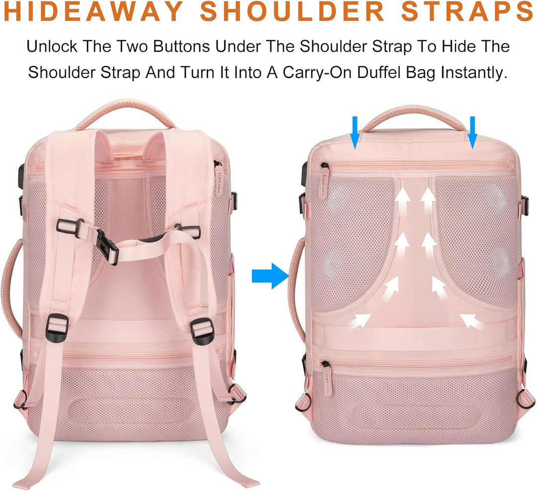 Lumesner Mochilas de viaje de mano, extra grandes de 40 litros apro...