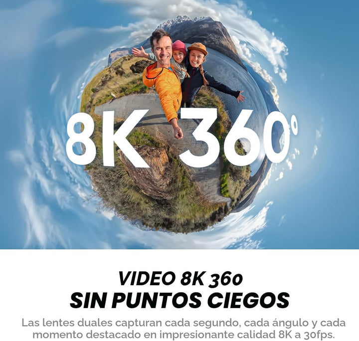 Insta360 X4 Air - Cámara 360 de 8K ligera de 165g, efecto de palo d...