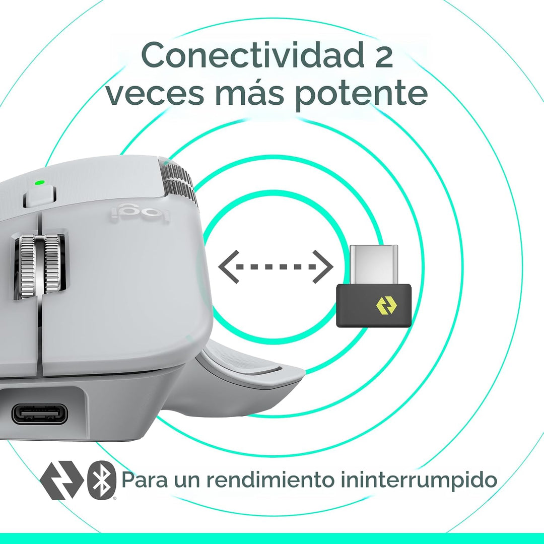 Logitech MX Master 4, mouse inalámbrico ergonómico con retroaliment...