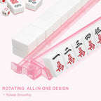Racks transparentes premium para Mahjong con empujadores, paquete de 4 racks antideslizantes de acrílico