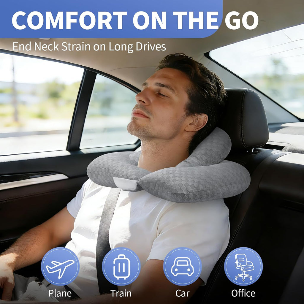 Almohada de cuello de 2 capas para oficina, sillón reclinable y