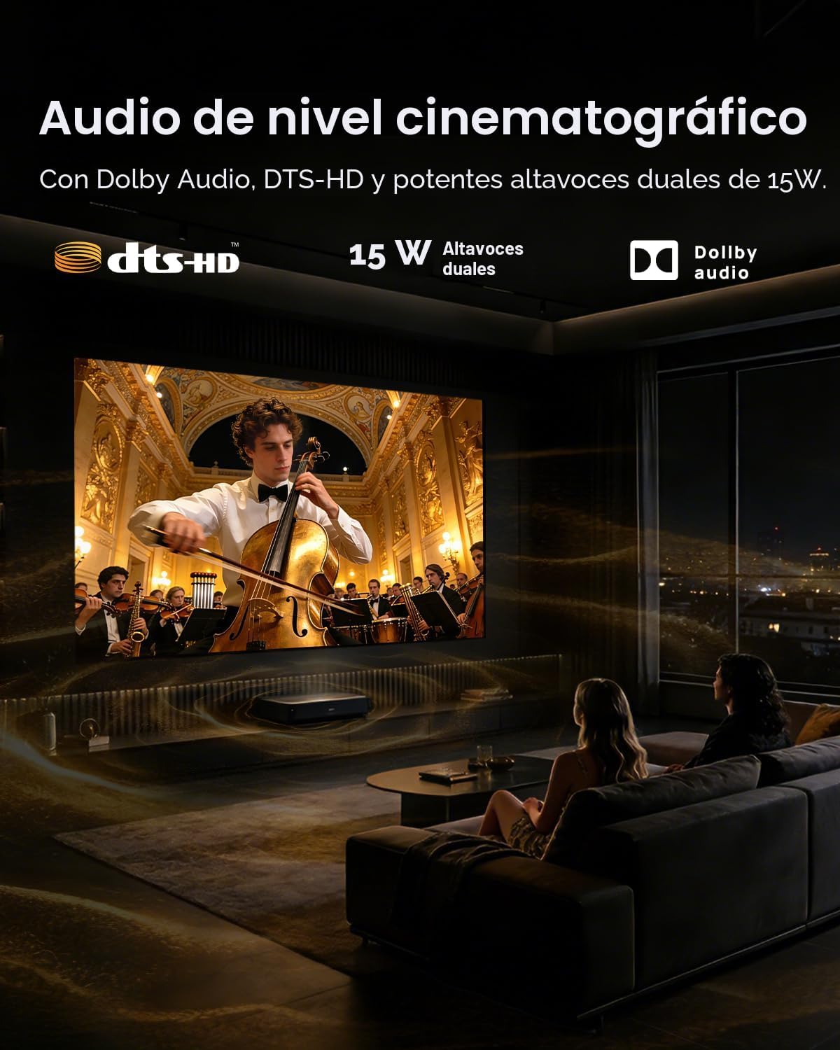 WEMAX Nova Pro Proyector de Tiro Ultra Corto 4K, TV Láser ALPD de 1...