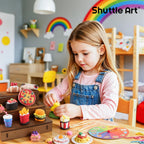 Shuttle Art Arcilla seca al aire para niños, tienda de alimentos, kit de 21 piezas de arcilla para modelar con herramientas de escultura y tutoriales, segura y antiadherente, regalos de manualidades para niños y niñas