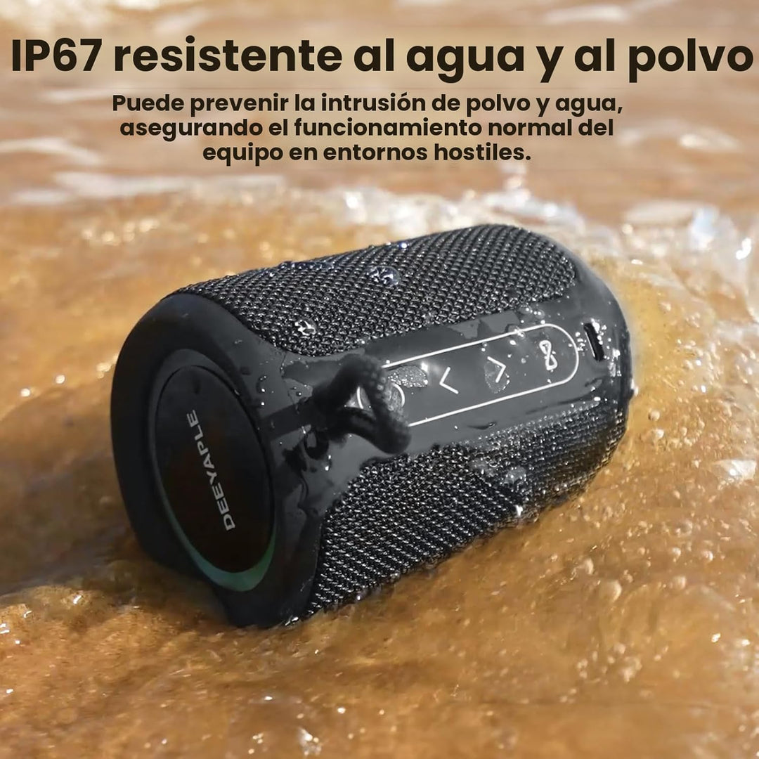Altavoz Bluetooth inalámbrico, IP67 impermeable y a prueba de polvo...