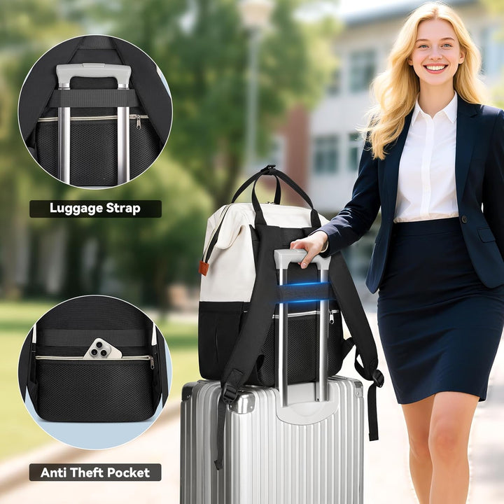 MATEIN Mochila para laptop con lonchera, mochila de almuerzo de 15....