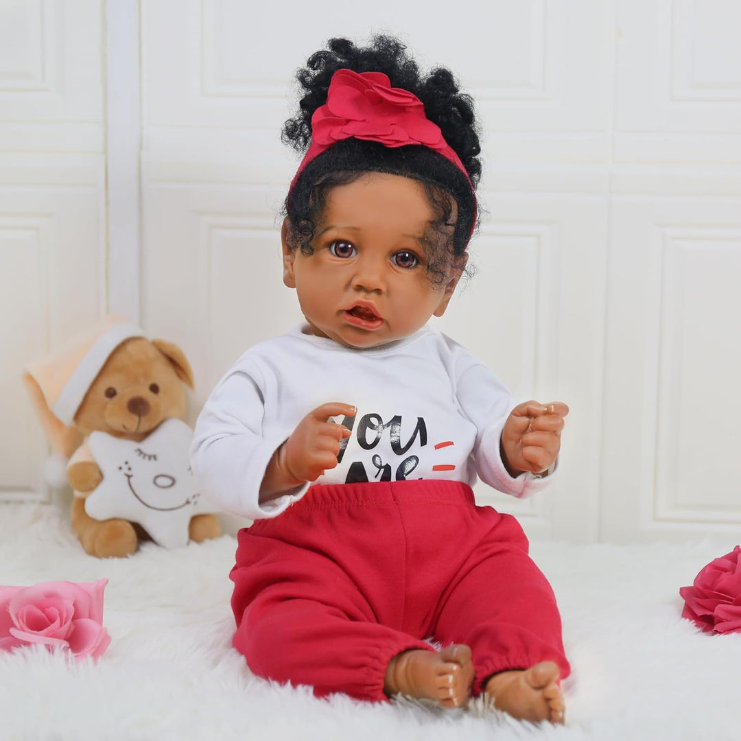 KSBD Realistic Reborn Baby Doll Niña Negra \u2013 Muñeca Recién Nac...
