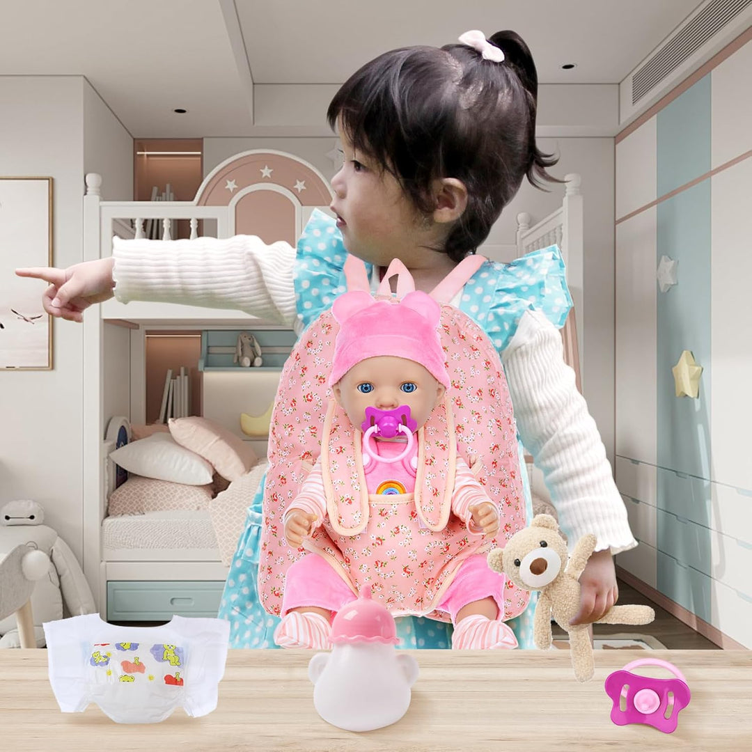 Ropa para Muñecas Bebé con Mochila Portadora para Muñeca de 35.5-45...
