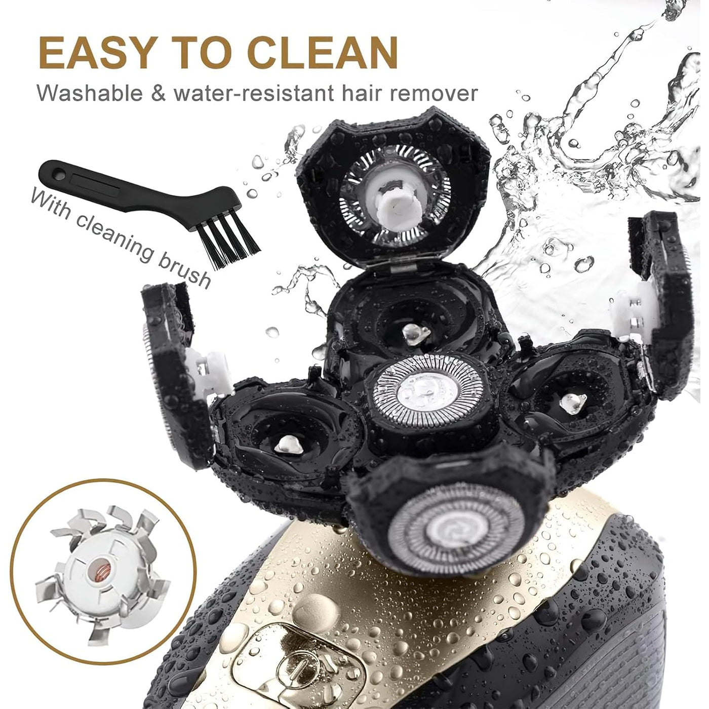 Telfun - Afeitadoras de cabeza eléctricas 5 en 1 para hombres calvo...