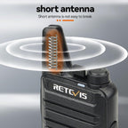 Retevis Radio bidireccional RT22 recargable de largo alcance, radio portátil de 2 vías, carga USB-C, walkie talkies manos libres para adultos, crucero, senderismo, campamento (paquete de 4)