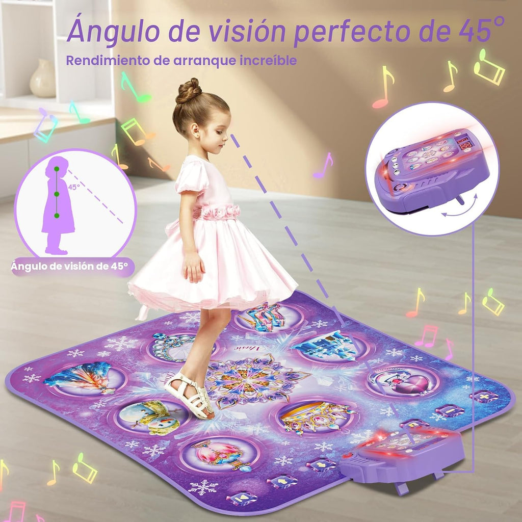 Tapete de baile para niñas de 3 a 12 años, tapete de baile de juguetes Frozen con Bluetooth