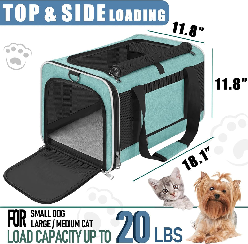 Portador grande para gatos, suave, plegable, bolsa de transporte
