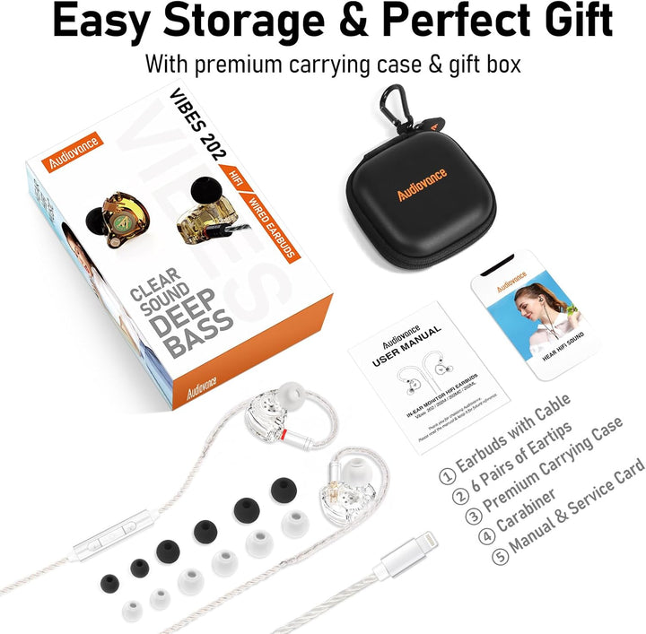 Vibes - Auriculares con cable de 6.8 fl oz, auriculares de alta fid...
