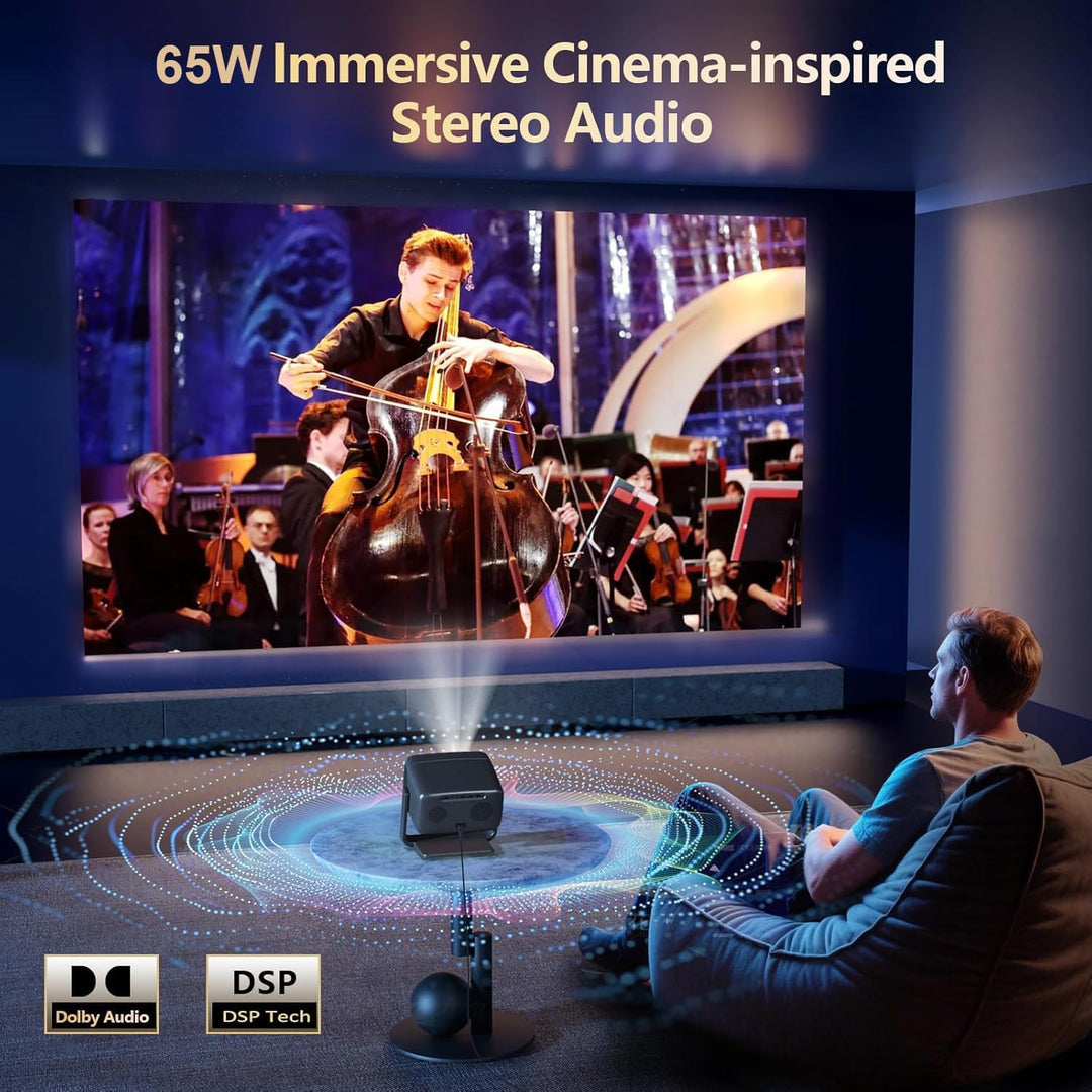 [3500 ANSI\/aplicaciones oficiales\/audio de 65W] Proyector 4K para...