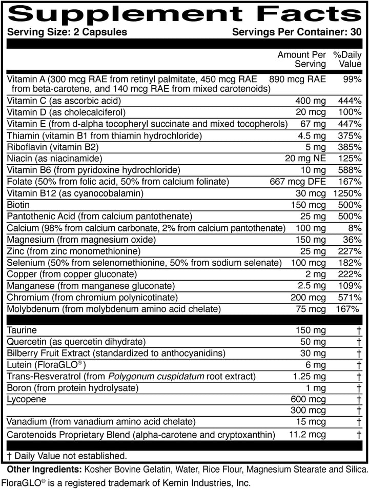 ScienceBased Health OcularEssentials - Multivitamínico diario con a...