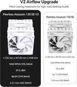 Thermalright Peerless Assassin 120 SE White V2 Enfriador de CPU, 18...