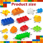 CONVENTEJOY Juego de bloques de construcción clásicos de 150 piezas para niños pequeños de 3 a 6 años, juguete educativo de tren de ladrillos de construcción grandes, juguetes STEM compatibles con las