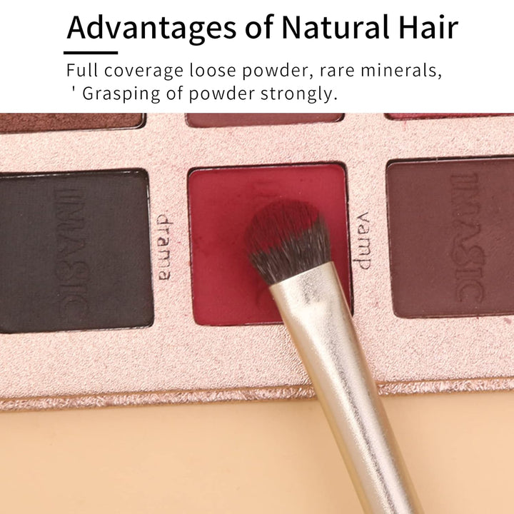 ENZO KEN Juego de brochas para sombra de ojos de pelo natural de ca...