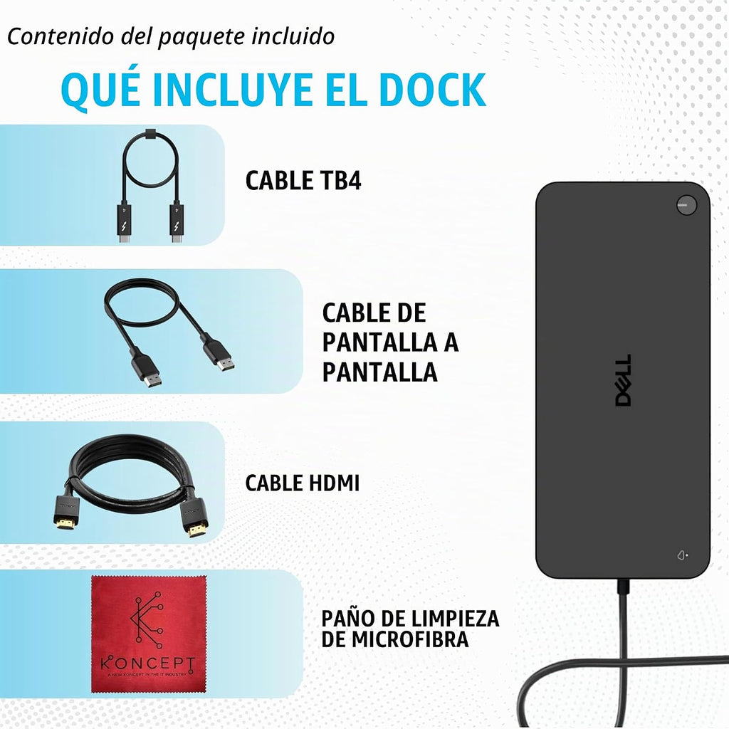 SD25TB4 Dell Pro Thunderbolt 4 Smart Dock - Estación de acoplamiento USB-C