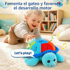 Peluche interactivo que arrastra la tortuga, juguete sensorial