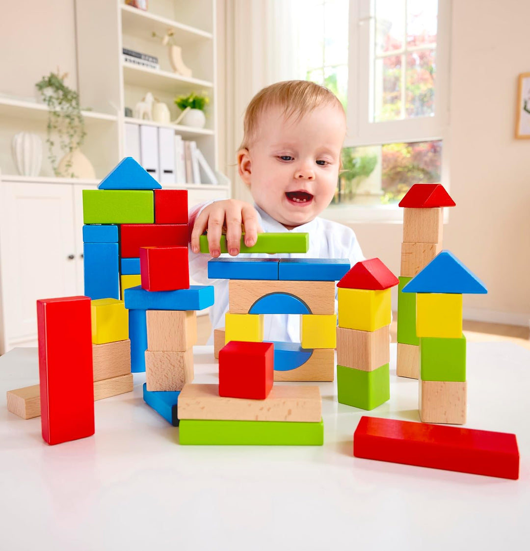 Hape Bloques de armar en madera de arce para niños en
