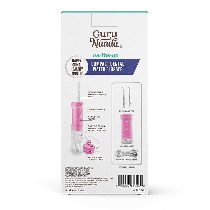 GuruNanda Irrigador dental compacto de agua, portátil, tamaño de vi...
