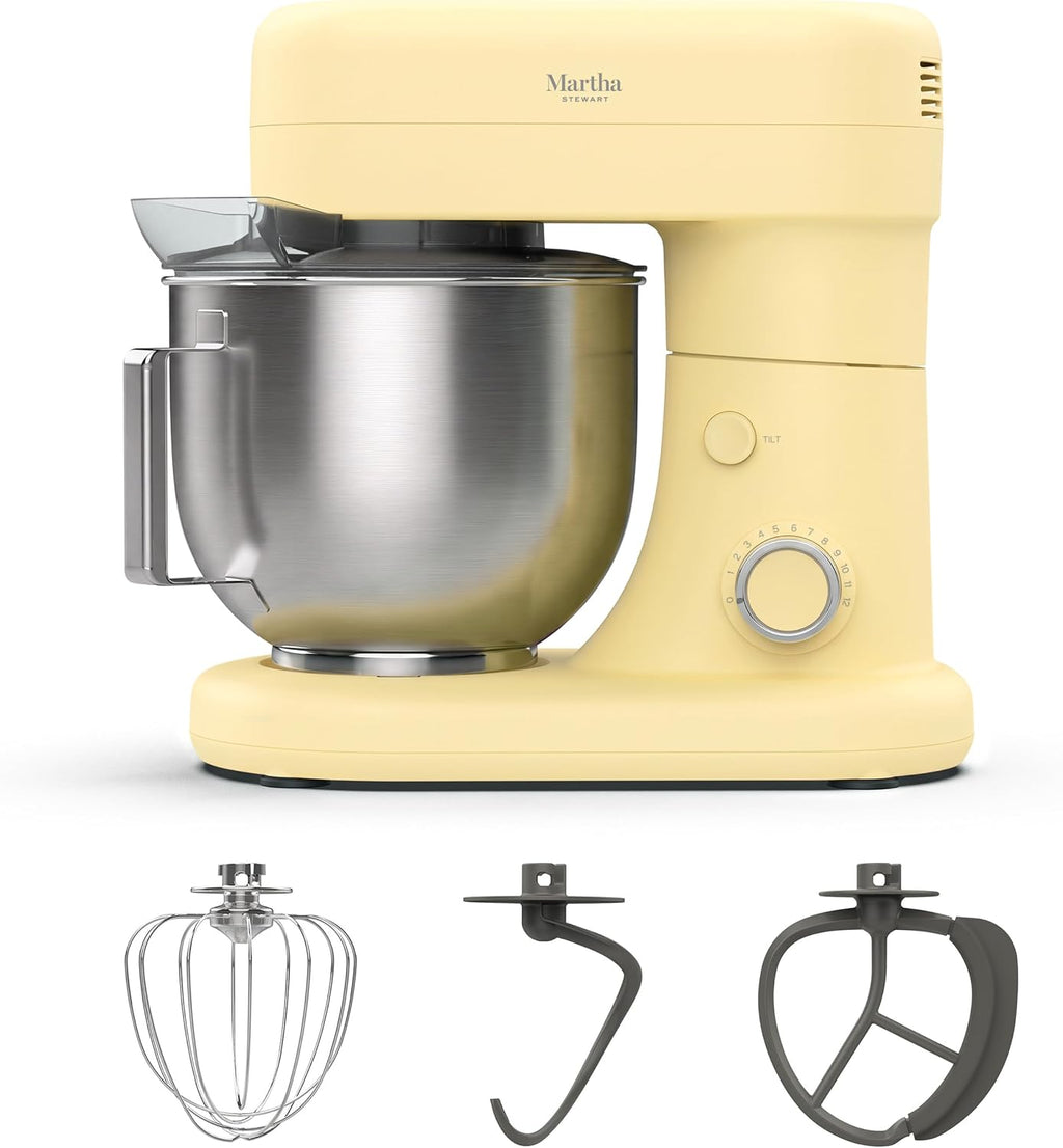 Martha Stewart Batidora de pie con cabezal inclinable de 5.3 cuartos