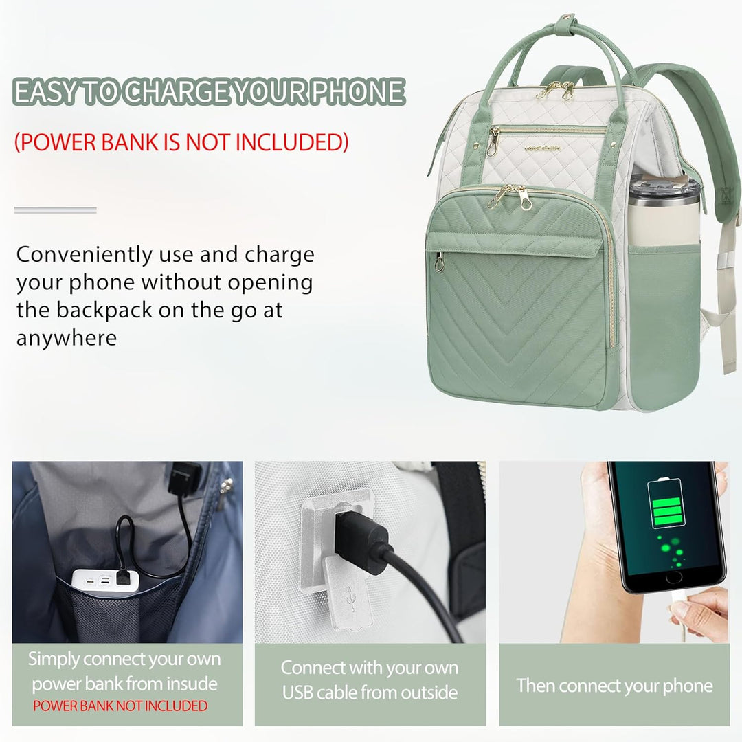KROSER Mochila para laptop de 17 pulgadas, elegante mochila repelen...