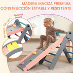 Pikler - Juego de triángulos con cojín, 7 en 1, juguetes de escalada para interiores