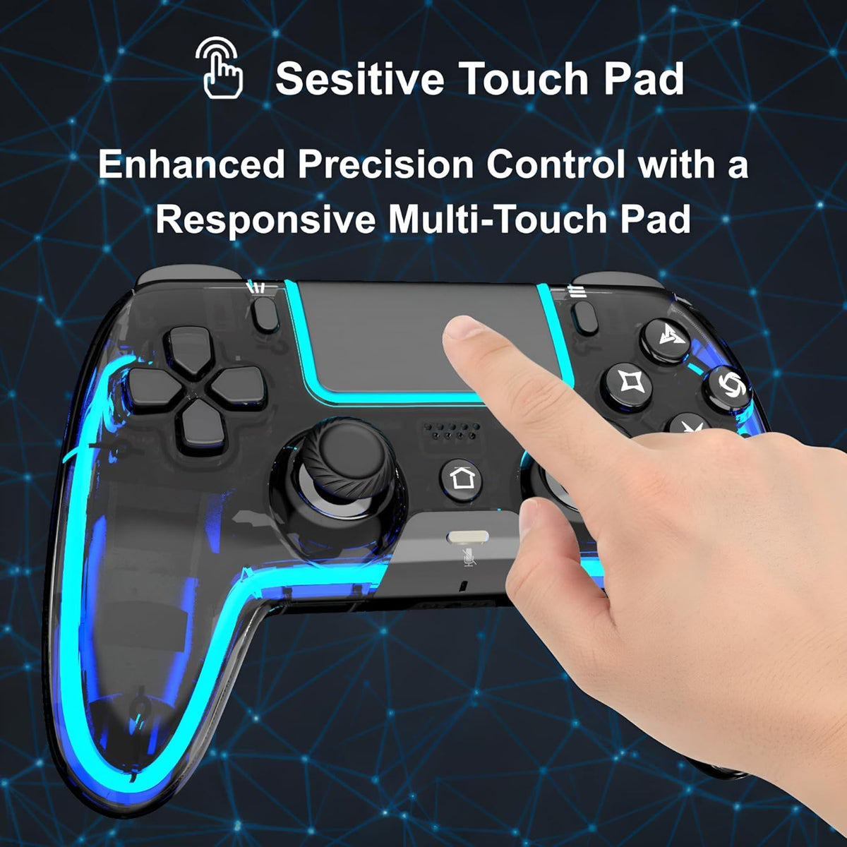 VioraTech Wireless Controller for PS5 with Hall Effect Joysticks, R...