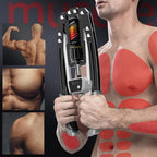 EAST MOUNT Ejercitador de brazo Twister con pantalla de contador, potencia hidráulica ajustable de 22 a 440 libras, expansor de pecho para el hogar, equipo de entrenamiento muscular de hombro