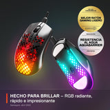 SteelSeries Aerox 3 - Ratón Gaming RGB con Perforaciones - Diseño U...