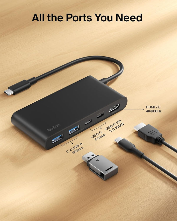 Belkin Concentrador USB C concentrador de 5 puertos con