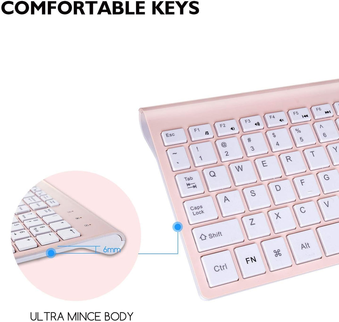 Cimetech - Juego de teclado y mouse inalámbricos compacto de tamaño...