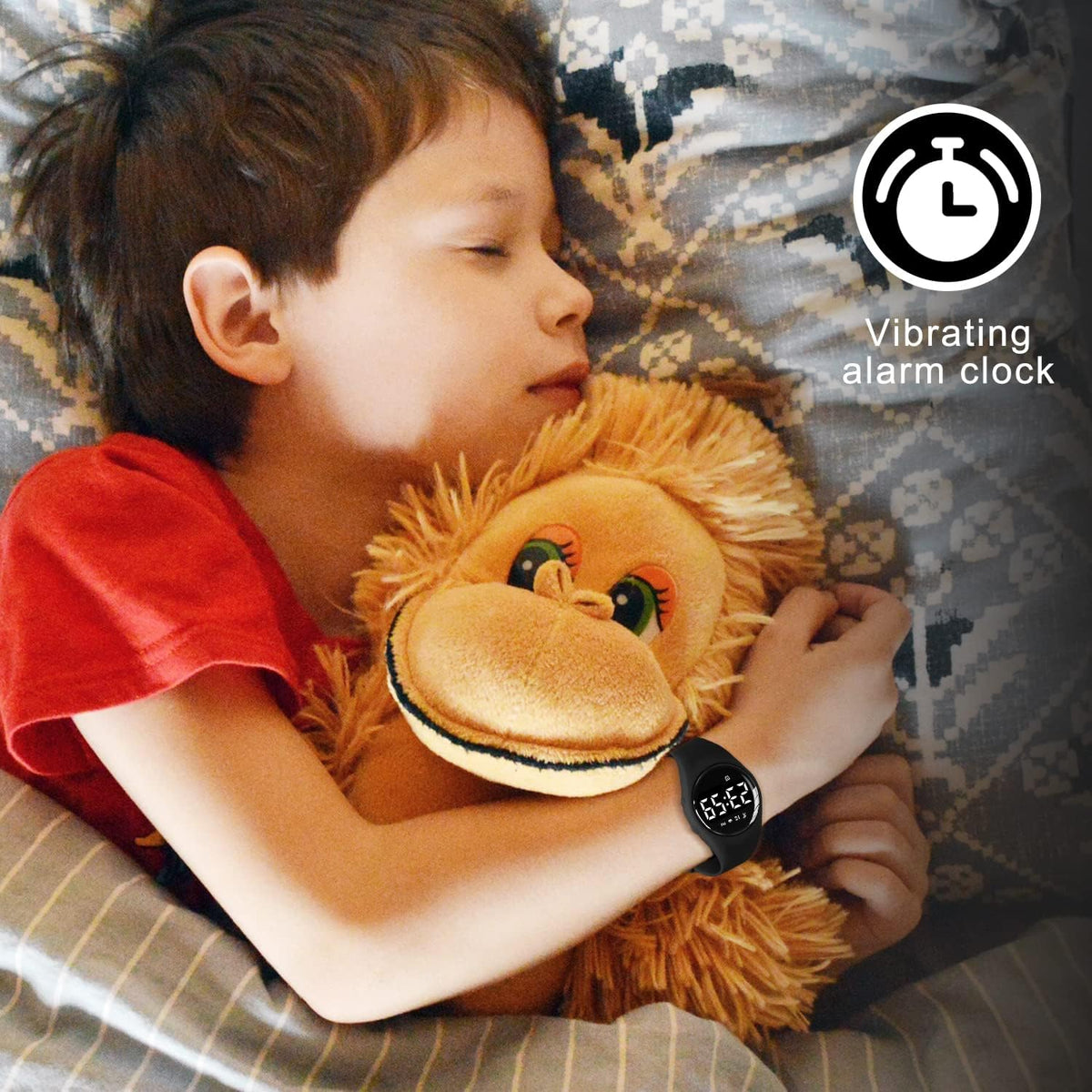Relojes para niños y niñas, reloj deportivo digital con contador de pasos, podómetro, alarma de vibración, sin aplicación, impermeable, rastreador de fitness, reloj para niños, niñas, adolescentes