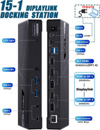 WAVLINK Displaylink Docking Station 3 monitores para Mac (M1-M5, Neo