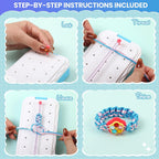 DDAI Kits de fabricación de pulseras de la amistad, manualidades – Artes y manualidades para niños de 8 a 12 años – Regalos de cumpleaños para niñas de 7, 9, 10, 11, 12 años, juguetes para niñas de 7, 9, 10, 11 y 12 años, caja de telar para hacer pulseras