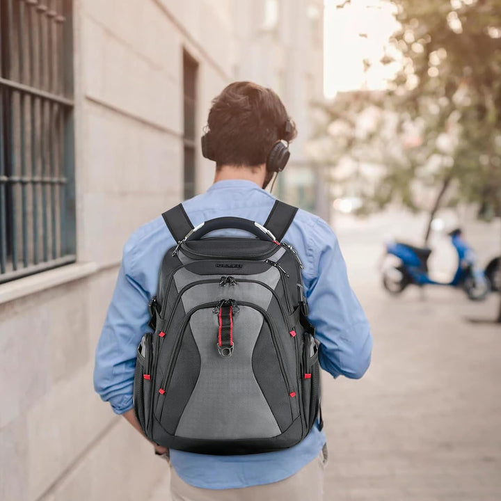 KROSER Mochila de viaje para laptop, 17,3 pulg.