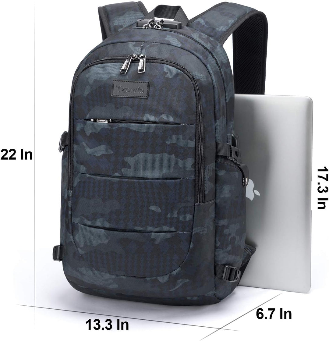 Tzowla, mochila para computadora portátil de negocios resistente al...