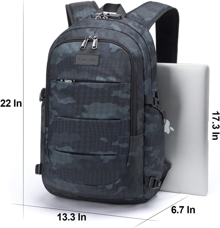 Tzowla, mochila para computadora portátil de negocios resistente al...