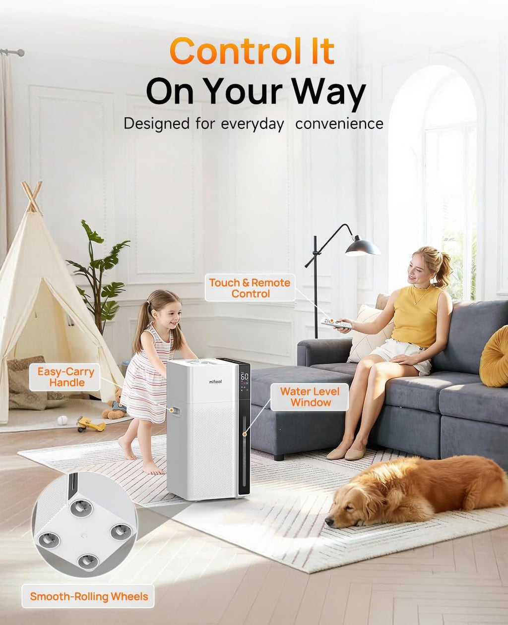 Mifasol Humidificador de niebla fría para habitación grande