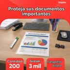 Staples Bolsas de laminación térmica, tamaño carta, 3 mil, 200/paquete