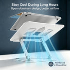 Afaloona Soporte de aluminio para computadora portátil, elevador ajustable