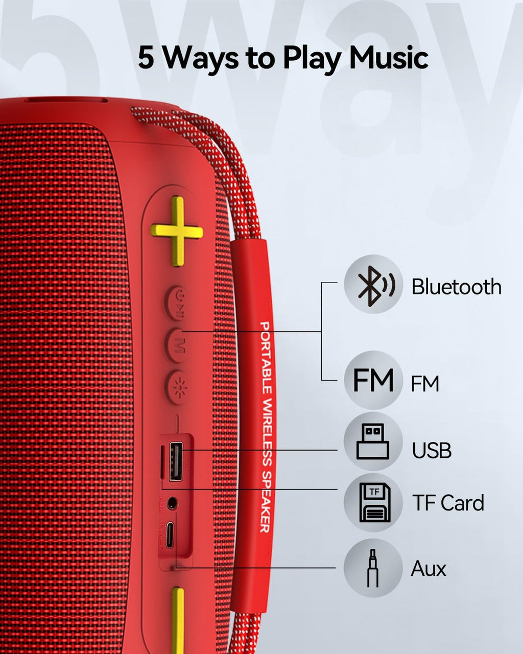 Altavoz Bluetooth portátil con luz, máquina de karaoke impermeable para adultos y niños, sonido fuerte y graves profundos, hasta 8 horas de reproducción, compatible con Bluetooth/AUX/USB para el hogar, fiesta, al aire libre y viajes
