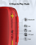 Altavoz Bluetooth portátil con luz, máquina de karaoke impermeable para adultos y niños, sonido fuerte y graves profundos, hasta 8 horas de reproducción, compatible con Bluetooth/AUX/USB para el hogar, fiesta, al aire libre y viajes