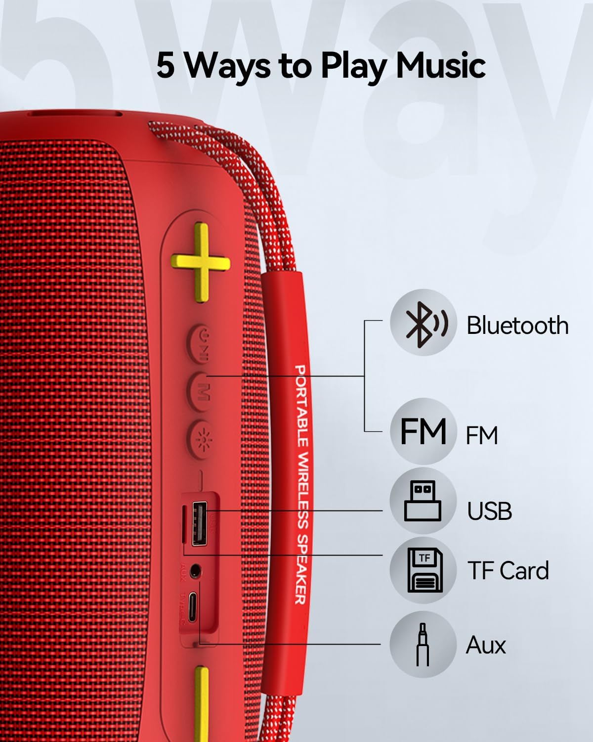 Altavoz Bluetooth portátil con luz, máquina de karaoke impermeable para adultos y niños, sonido fuerte y graves profundos, hasta 8 horas de reproducción, compatible con Bluetooth/AUX/USB para el hogar, fiesta, al aire libre y viajes