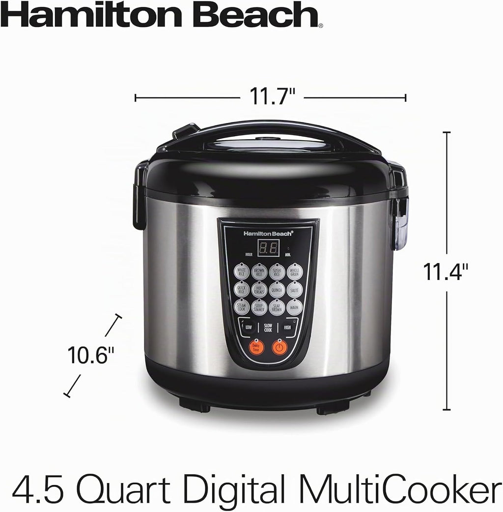 Hamilton Beach Arrocera digital programable y vaporizador de alimentos