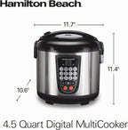 Hamilton Beach Arrocera digital programable y vaporizador de alimentos
